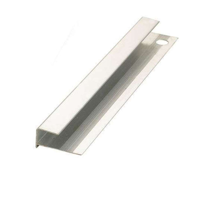 Evia Tile Trim 10mm x 2.5M Aluminium Square Edge Bright Silver
