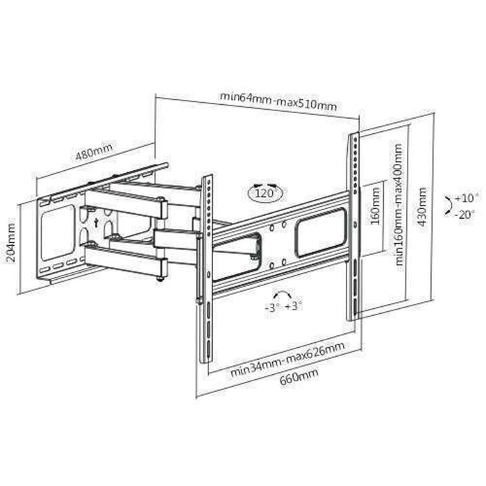 Brateck TV Wall Bracket Full Motion 37" - 70"