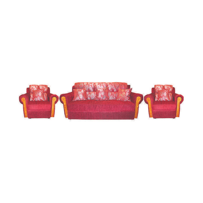 Andrea 3+1+1 Fabric Sofa Set Cushions Assorted Colors