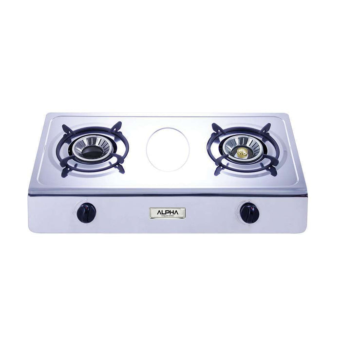 Alpha/Home Basics Table Top 2B Gas Stove Stainless Steel