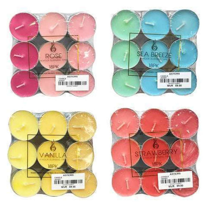UBL Tea Light Wax Candles Scented 18pk