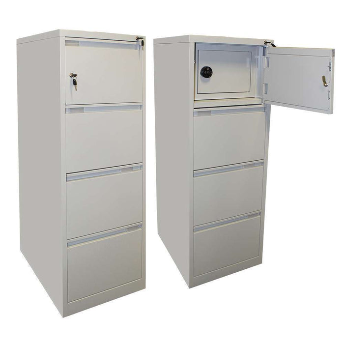 Godrej Filing Cabinet 4 Drawer Built In Safe 1320 x 464 x 620mm