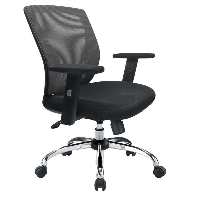 CSC Mid Back Chair Black Chrome Base (140kg Max)