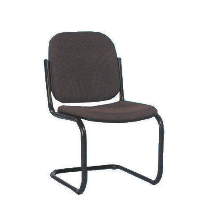 Euro Visitors Side Chair Silver Black (100kg Max)