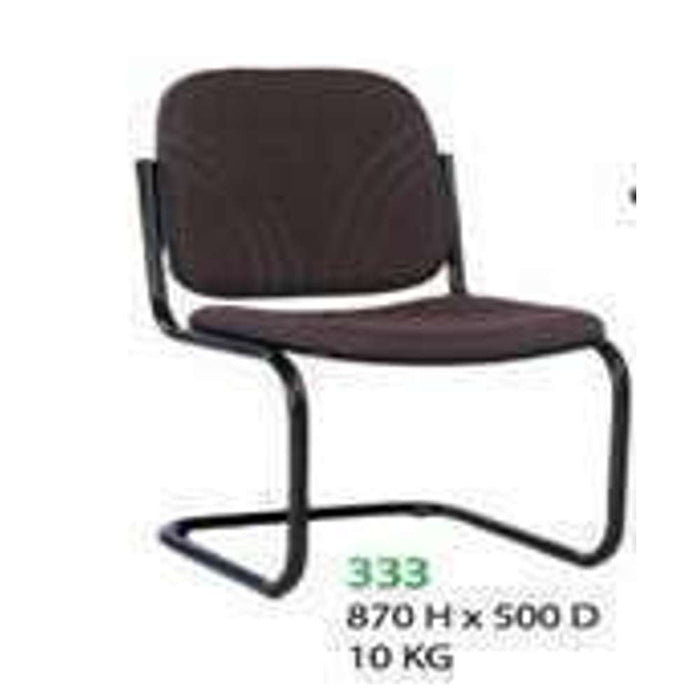 Euro Visitors Side Chair Silver Black (100kg Max)