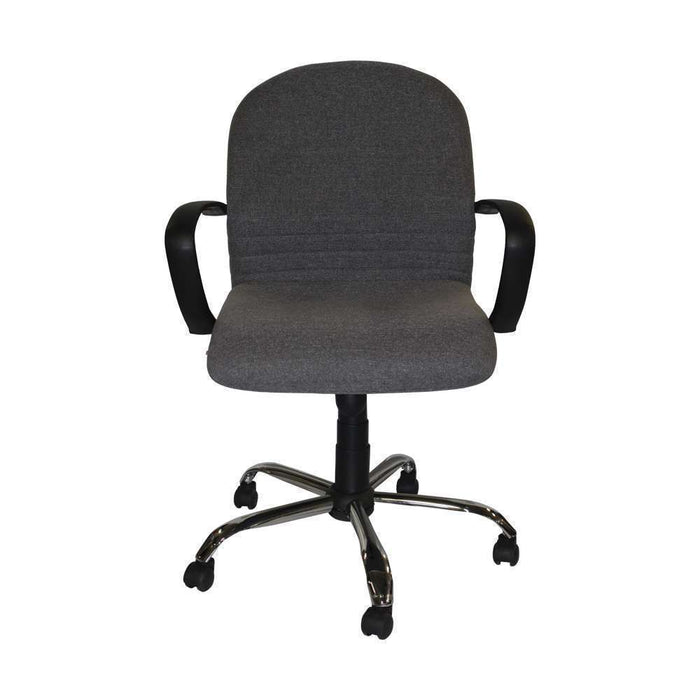 GDS Low Back Chair Silver Black Chrome Base (120kg Max)