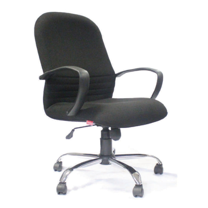 GDS Low Back Chair Silver Black Chrome Base (120kg Max)