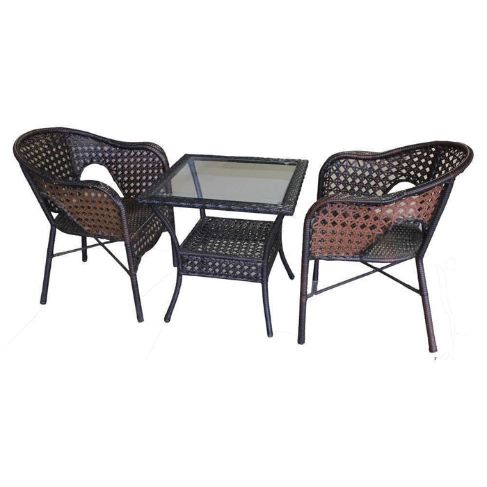 Outdoor Table w/ 2 Chairs 60 x 60cm