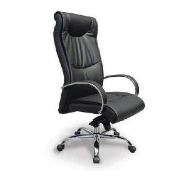 Euro Executive Chair Black Chrome Base (120kg Max) #DZ9
