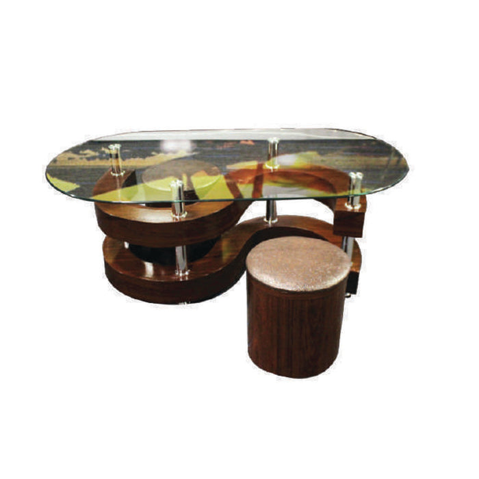 Steven S-Shape Coffee Table 2 Chairs