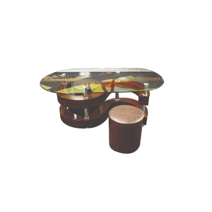 Steven S-Shape Coffee Table 2 Stools