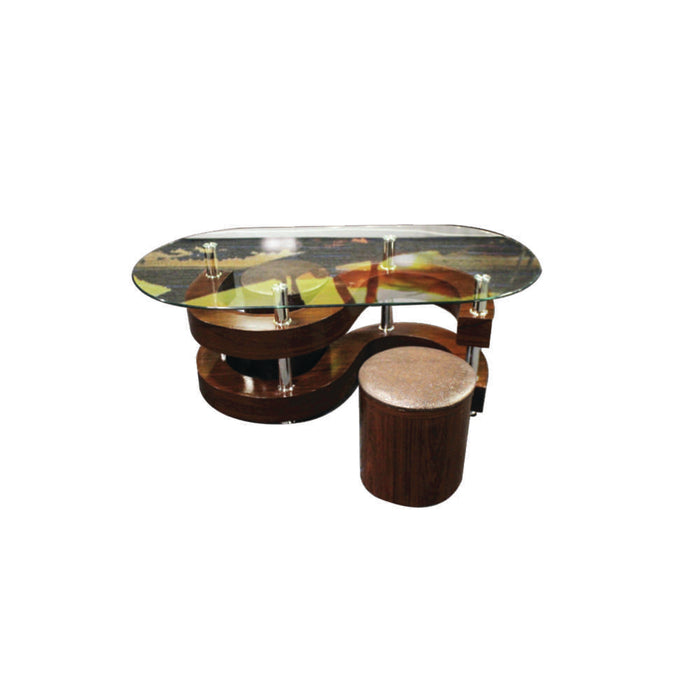 Steven S-Shape Coffee Table 2 Chairs