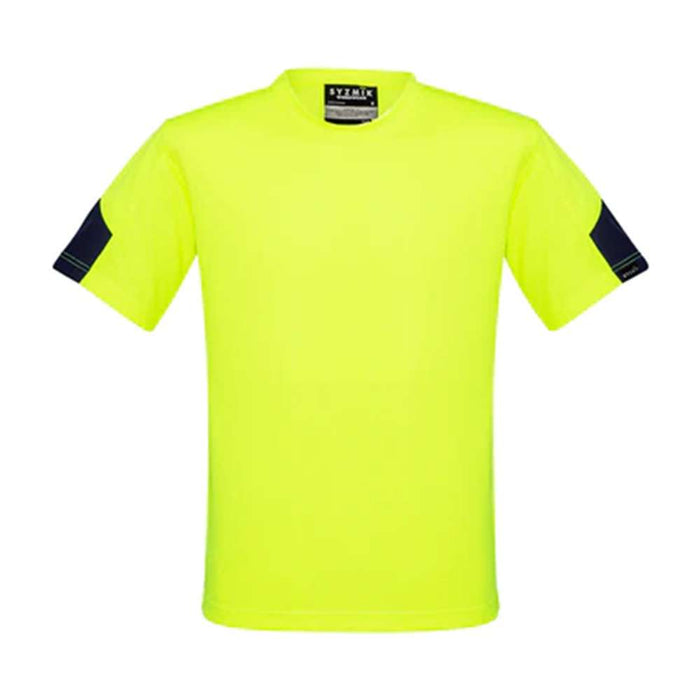 Syzmik Mens Hi Vis Squad T-Shirt 100% Polyester 145gsm Yellow/Navy L