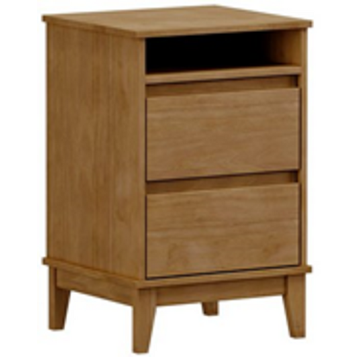 Finestra Prata Bedside Cabinet 2 Drawer L425 x W400 x H680mm Freijo No Warranty