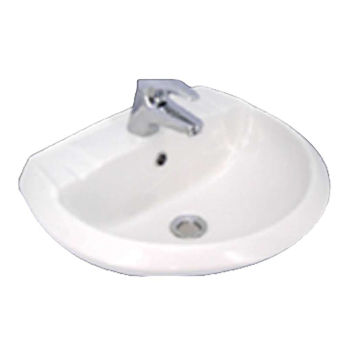Claytan Jasmine Wall  Hung Basin 500 x 400mm 1Tap Hole  with Overflow