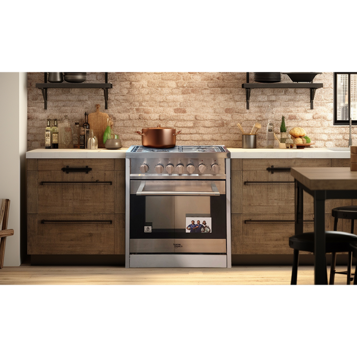 Home Basics Premium Free Standing Gas Cooker 4B 60cm with Electric Oven