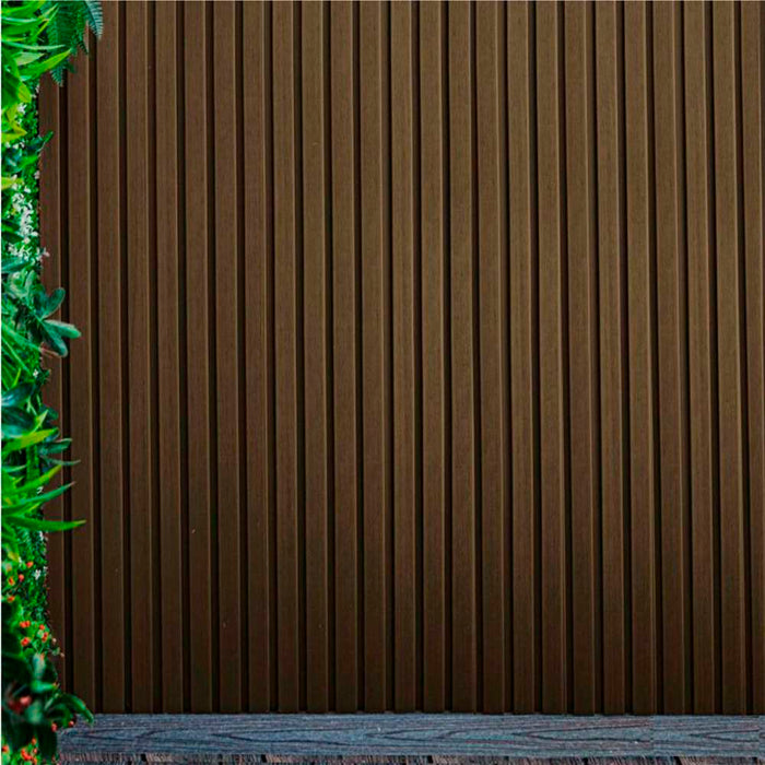 Prime WPC Exterior Wall Panel 2900mm x 219mm x 26mm x 4 Rails Walnut