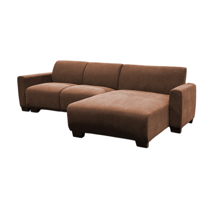 Bless Fabric Reversible Corner Lounge Dark Brown #1557