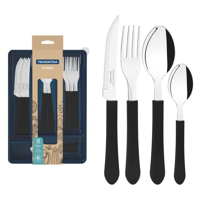 Tramontina Fphila Leme Flatware Set 25pc #23198/022 Commercial
